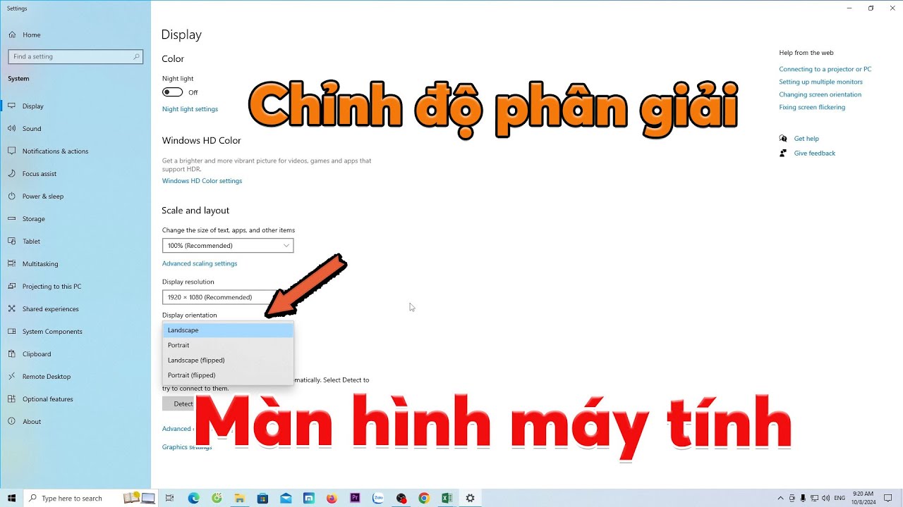 C&aacute;ch điều chỉnh độ ph&acirc;n giải m&agrave;n h&igrave;nh m&aacute;y t&iacute;nh pc laptop win 10
