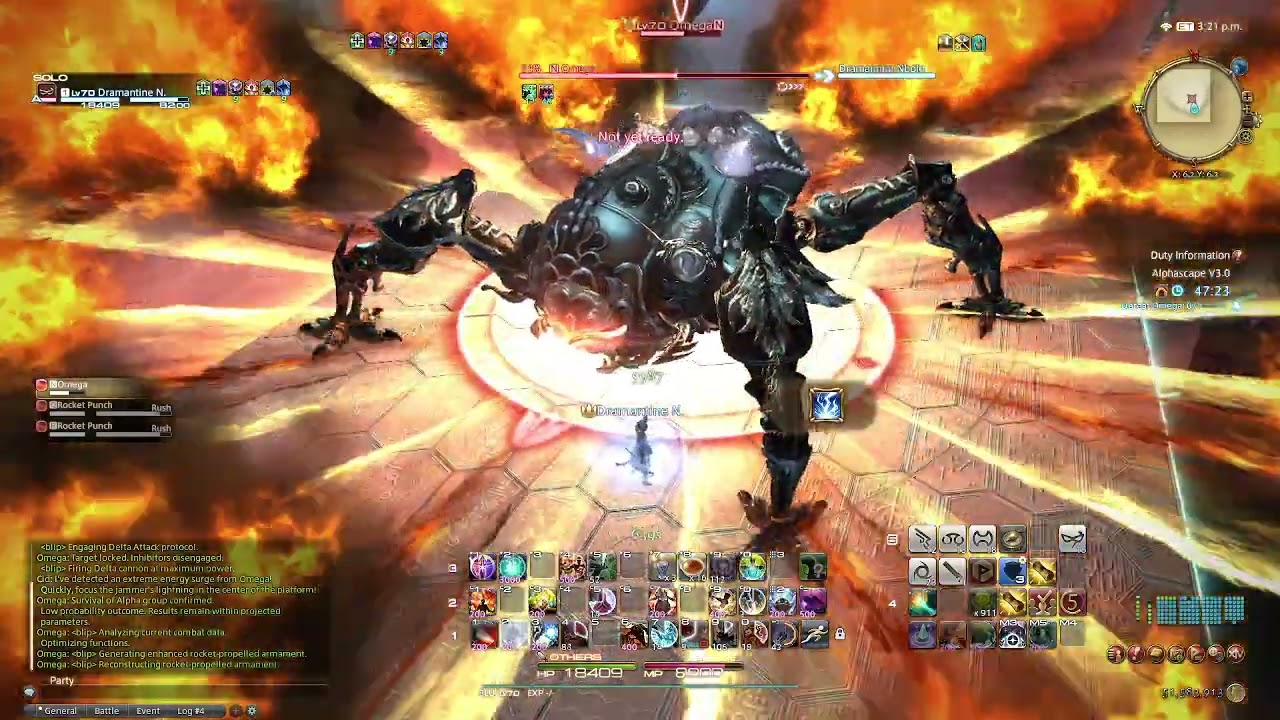 FF14 - Alphascape v3.0 (Normal) - Omega (Solo Blue Mage lvl 70)