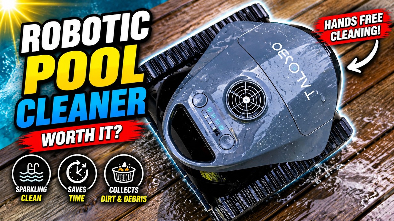 Talosbo C1 Cordless Robotic Pool Vacuum Cleaner DEMO Review | Wall Climbing Pool Robot Tested