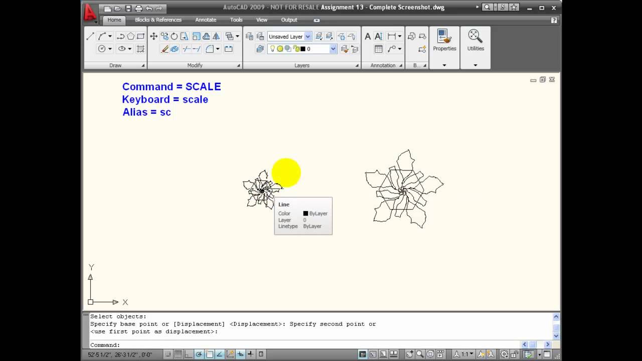 Учебные пособия по AutoCAD — Использование команды SCALE