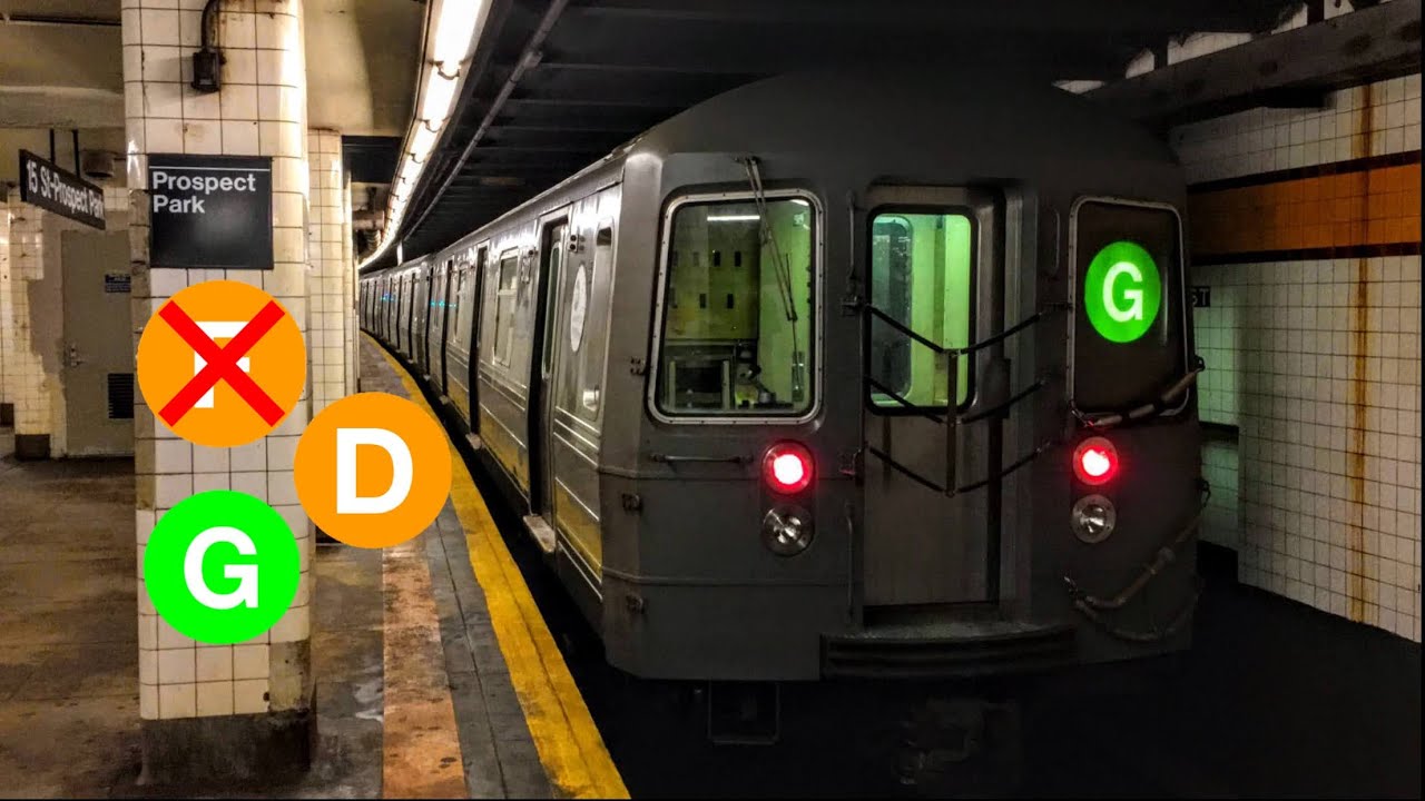 NYC Subways: BMT 15 St-Prospect Park Station (G/D) (R68/R68A/R46)
