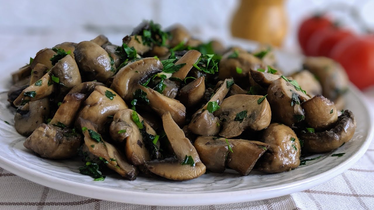 Cele mai delicioase ciuperci la tigaie cu usturoi şi pătrunjel/Reţete Simple md#champignon #
