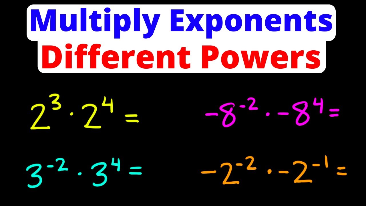 Multiply Exponents: SAME Base with DIFFERENT Powers | Eat Pi
