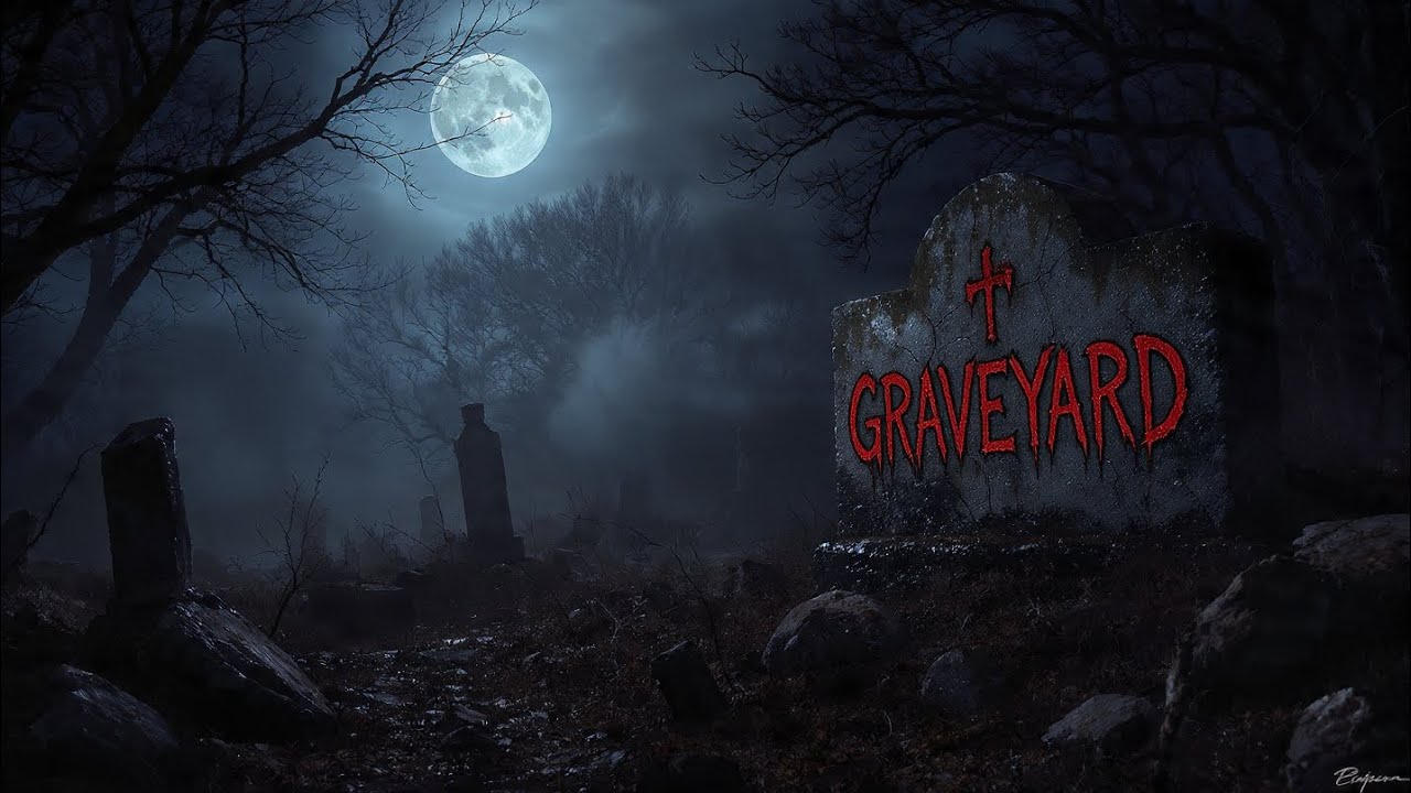 No Graveyard Is Silent.  #graveyard #haunted #horrorstory #creepypasta #midnighthorror 