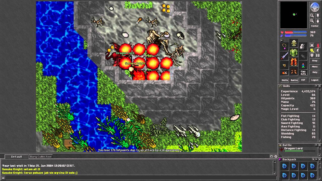 Tibia [7.2] Level 66 knight solo Dragon Lord