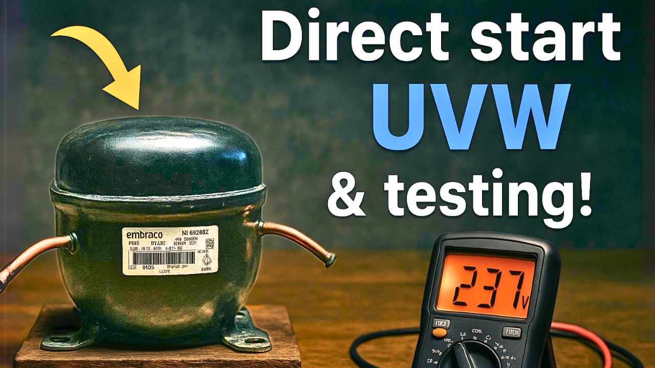 Прямой запуск инверторного компрессора холодильника и тестирование UVW