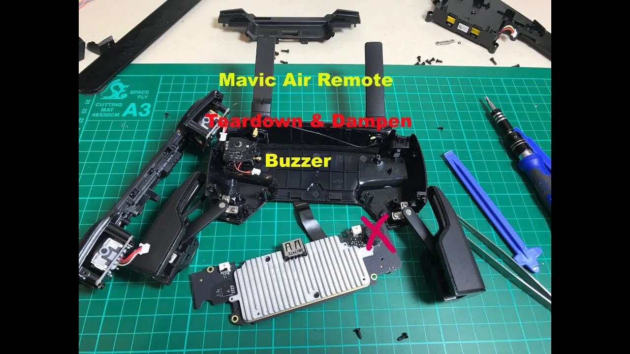 Mavic Air Remote Teardown and Dampen the buzzer so the RTH is not too loud.