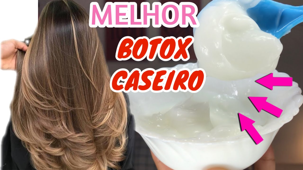 BOTOX caseiro deixa o cabelo liso sem qu&iacute;mica ou chapinha a melhor receita do YouTube