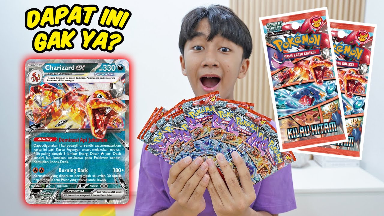 Ziyan Buka 30 Pack Kartu Pokemon Edisi Kilau Hitam