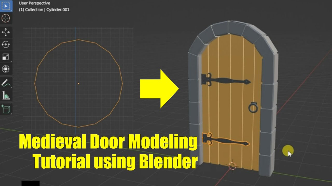 Medieval Door Modeling Tutorial using Blender