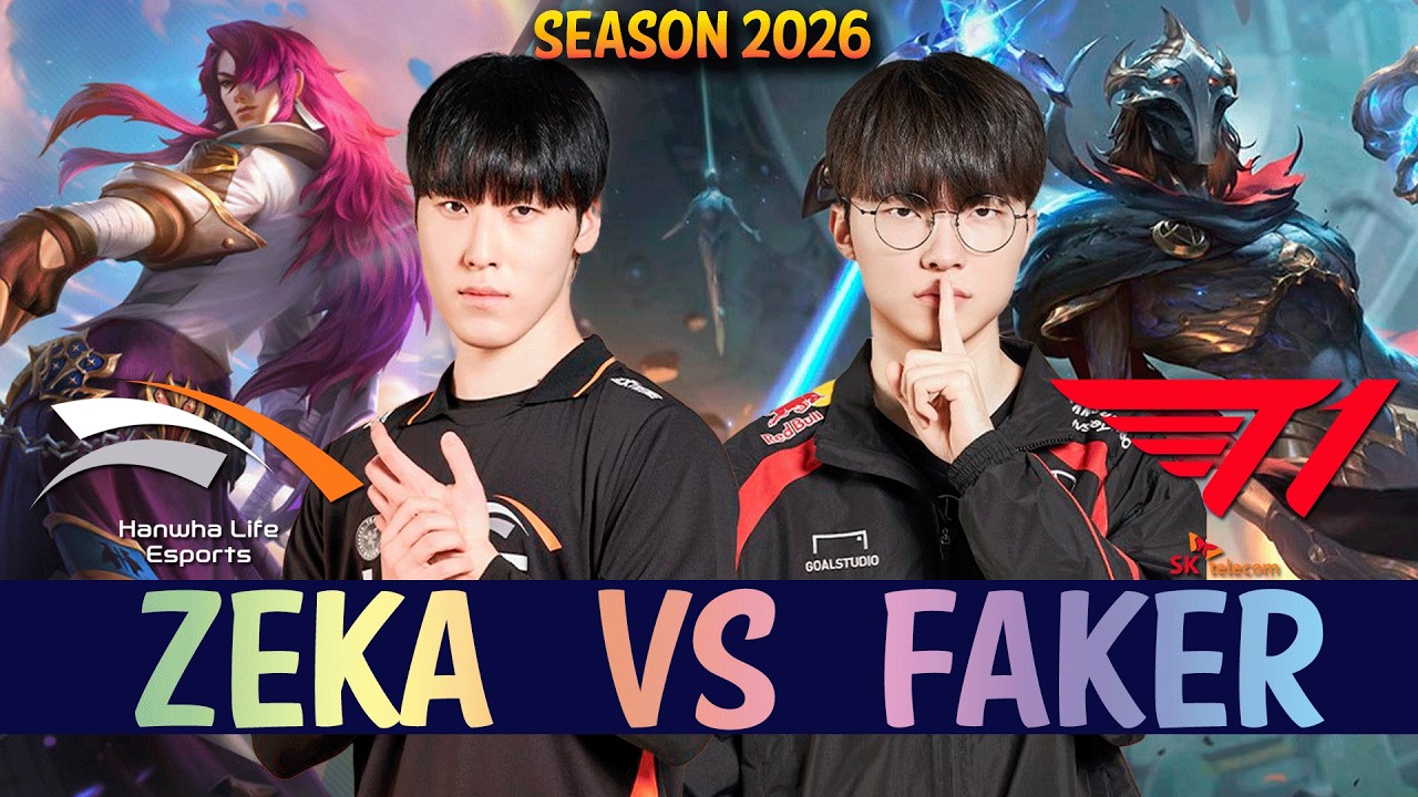 HLE Zeka vs T1 Faker - Zeka YONE vs Faker VIKTOR Mid - Patch 26.12 KR Ranked | lolrec