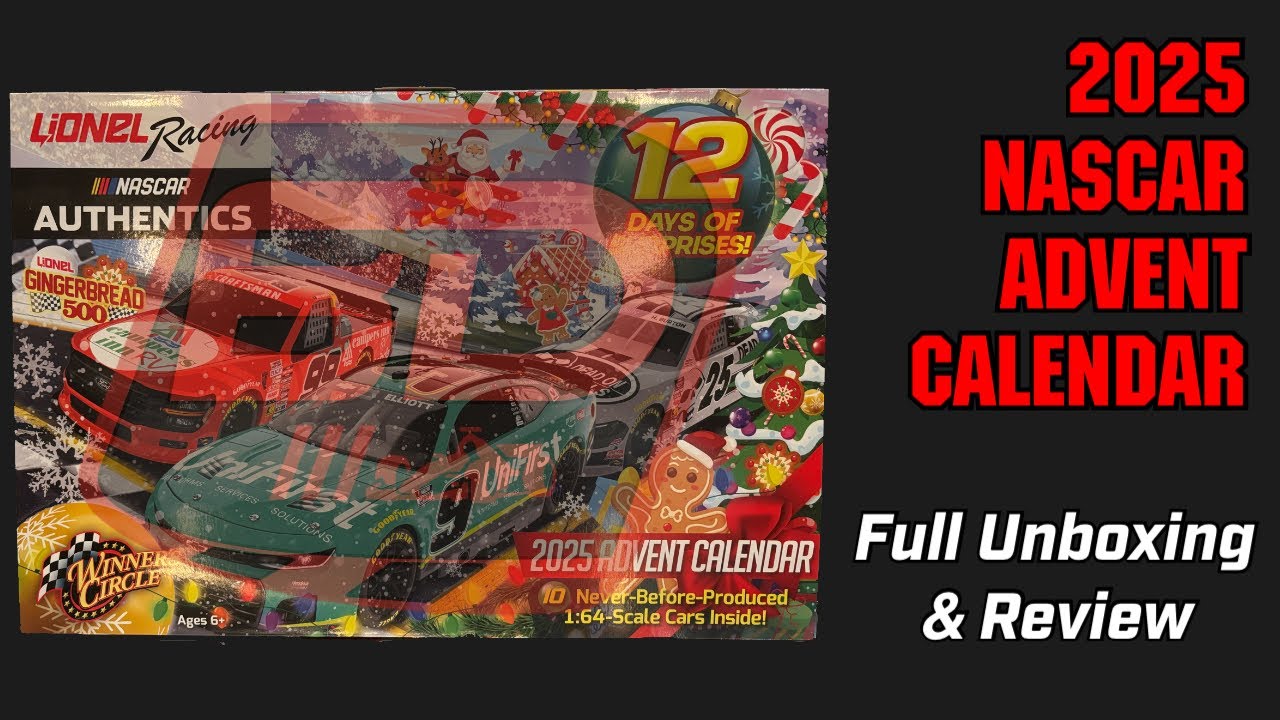 Full Unboxing & Review Of The 2025 NASCAR Lionel Racing Advent Calendar