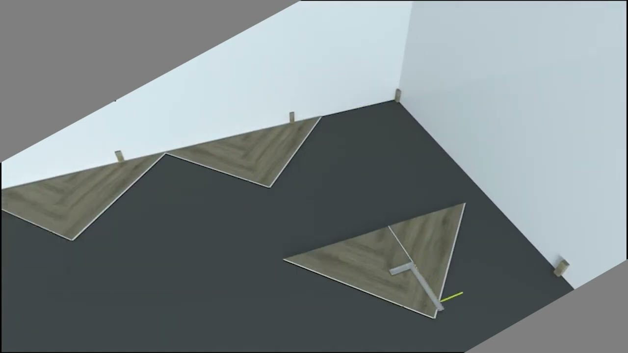 Explanatory video on the installation method of the COMFORT 0.55 flooring in HERRINGBONE format
