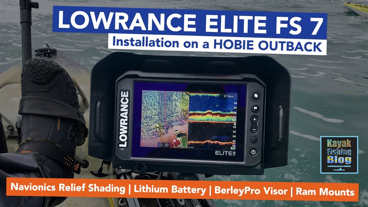 Installing a Fish Finder to a Hobie Outback - Lowrance Elite FS 7 with Navionics Relief Shading!
