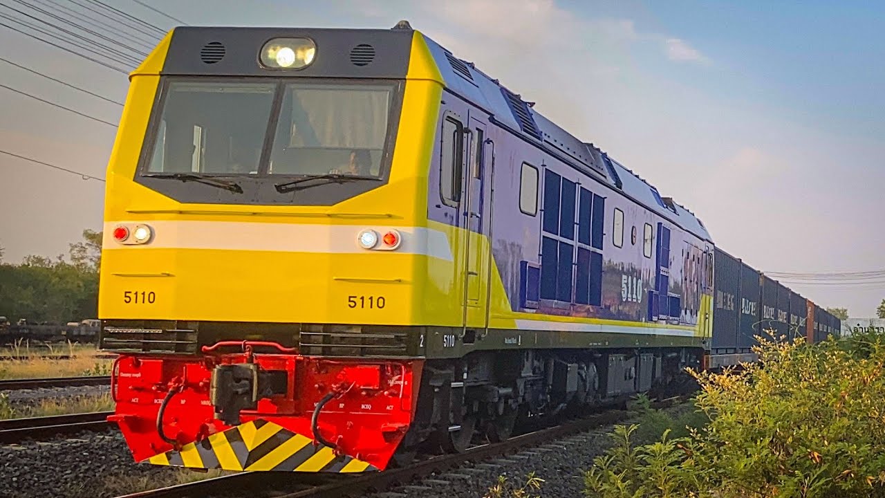 [รถไฟไทย] Freight Train No.554 Bua Yai Junction. -  Map Ta Phut Locomotive CSR SDA3 / CSR No. 5110