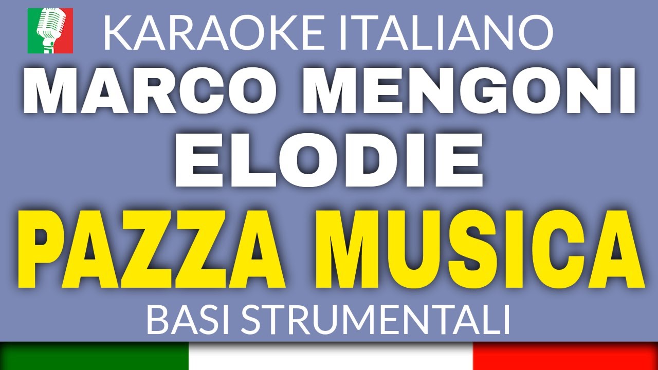 Marco Mengoni, Elodie - Pazza Musica (KARAOKE STRUMENTALE) [base karaoke italiano]🎤