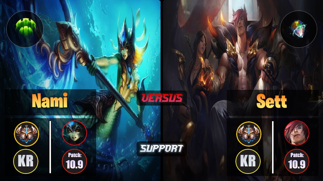 Challenger NAMI [Guardian] (Support) VS  SETT - Challenger KR Patch 10.9