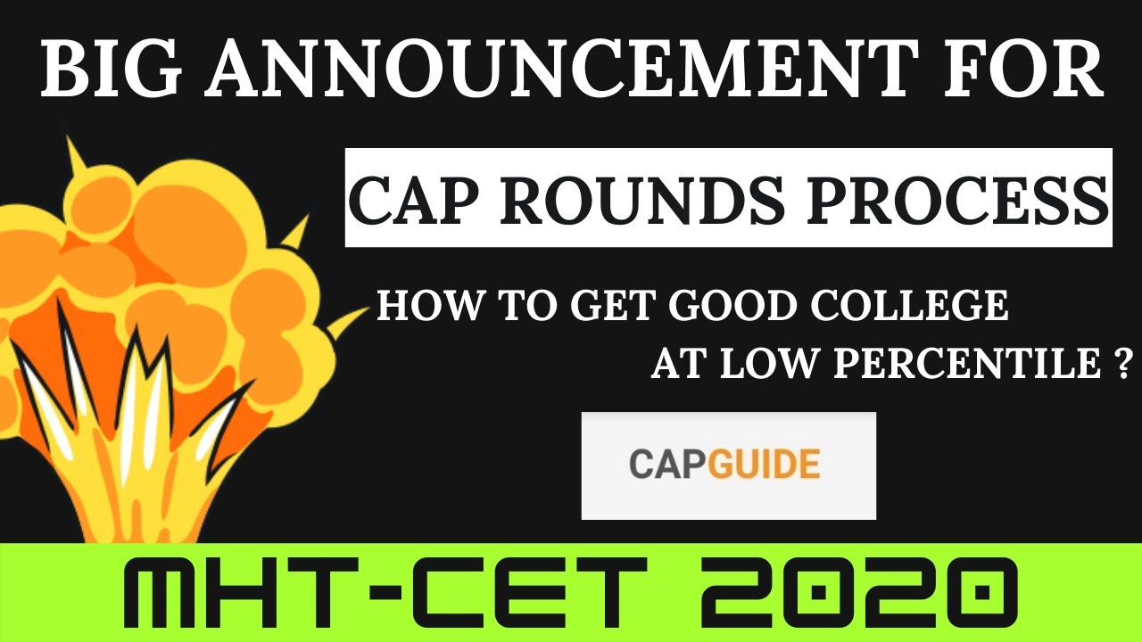 CAP ROUNDS - COUNSELLING 😱😱 | CAPGUIDE | MHT-CET 2020 ADMISSIONS | GOOD COLLEGE AT LOW PERCENTILE