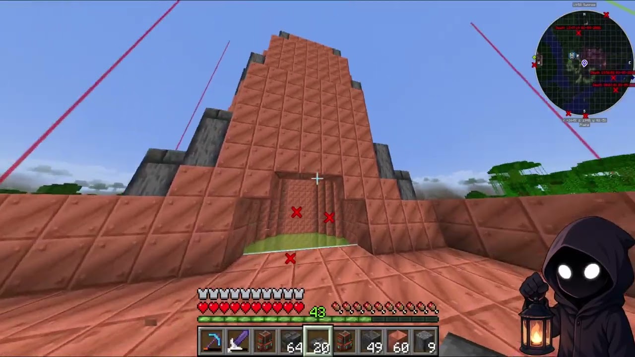 minecraft building and gathering