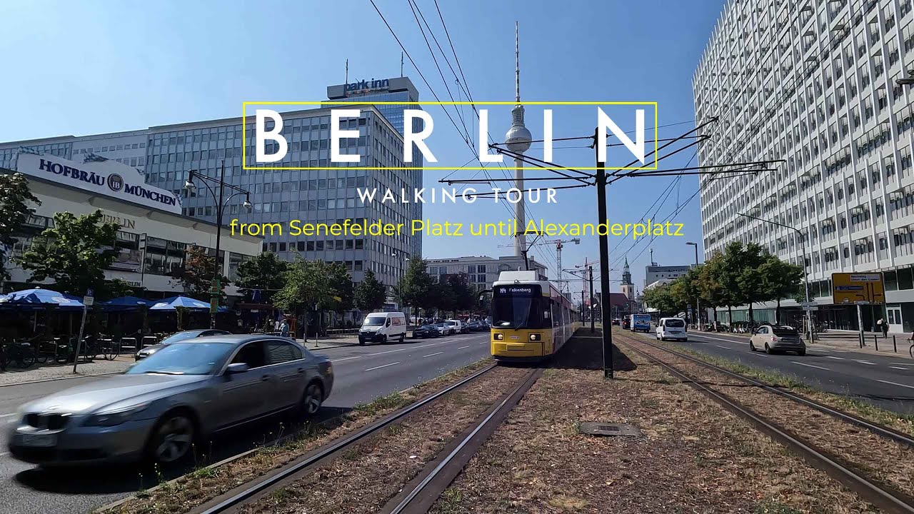 [4K] 60 fps Walking through Berlin from Senefelder Platz until Alexanderplatz