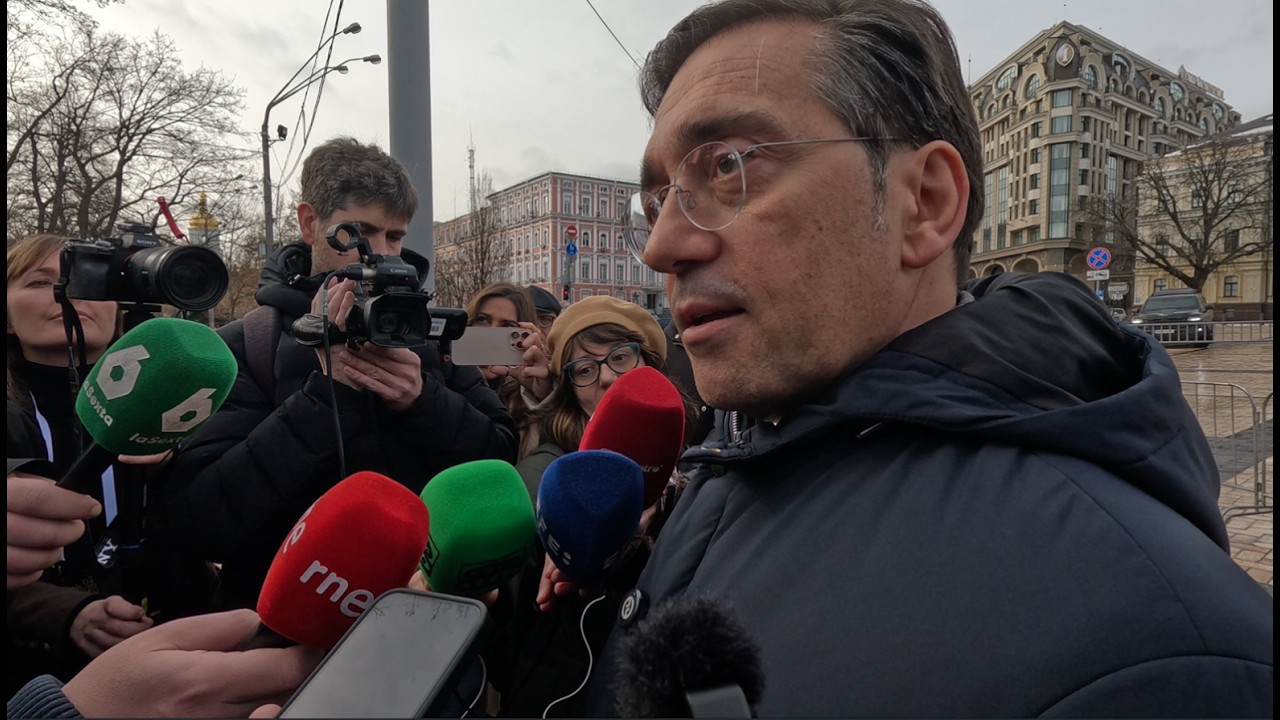 Rueda de prensa del Ministro de Exteriores, José Manuel Albares, desde Kyiv, Ucrania