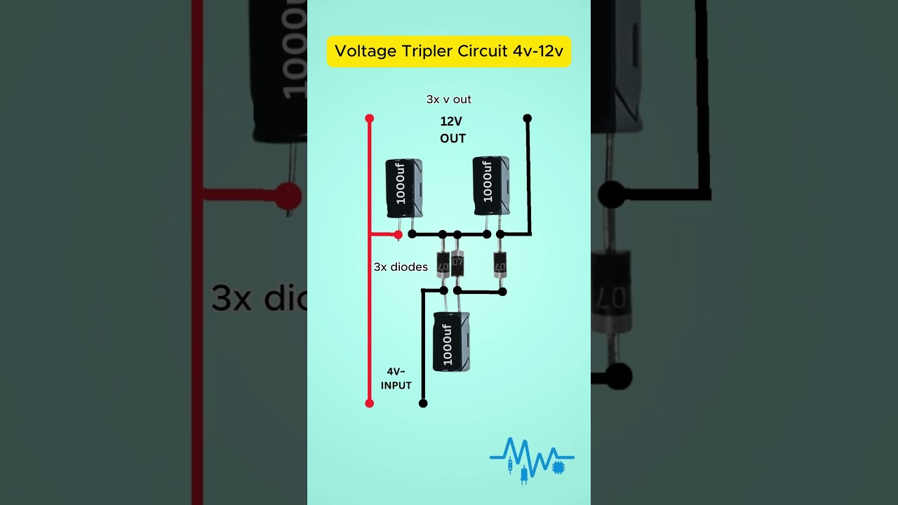 Voltage Tripler Circuit | 4V to 12V Boost using Diodes & Capacitors#shorts #voltagebooster
