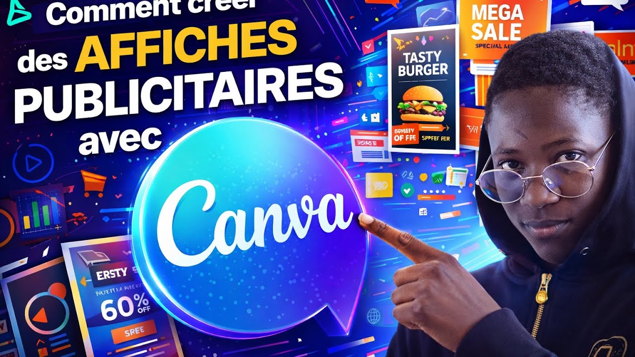 COMMENT CRÉER DES AFFICHES PUBLICITAIRES AVEC CANVA #canva #astuce #viralvideo 