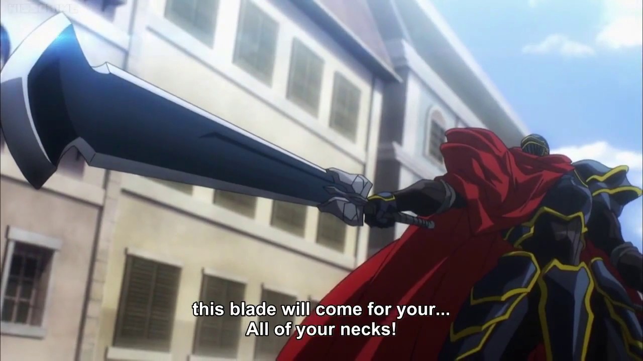 Albedo and Ains vs Momon.  Overlord 3 Final Episode