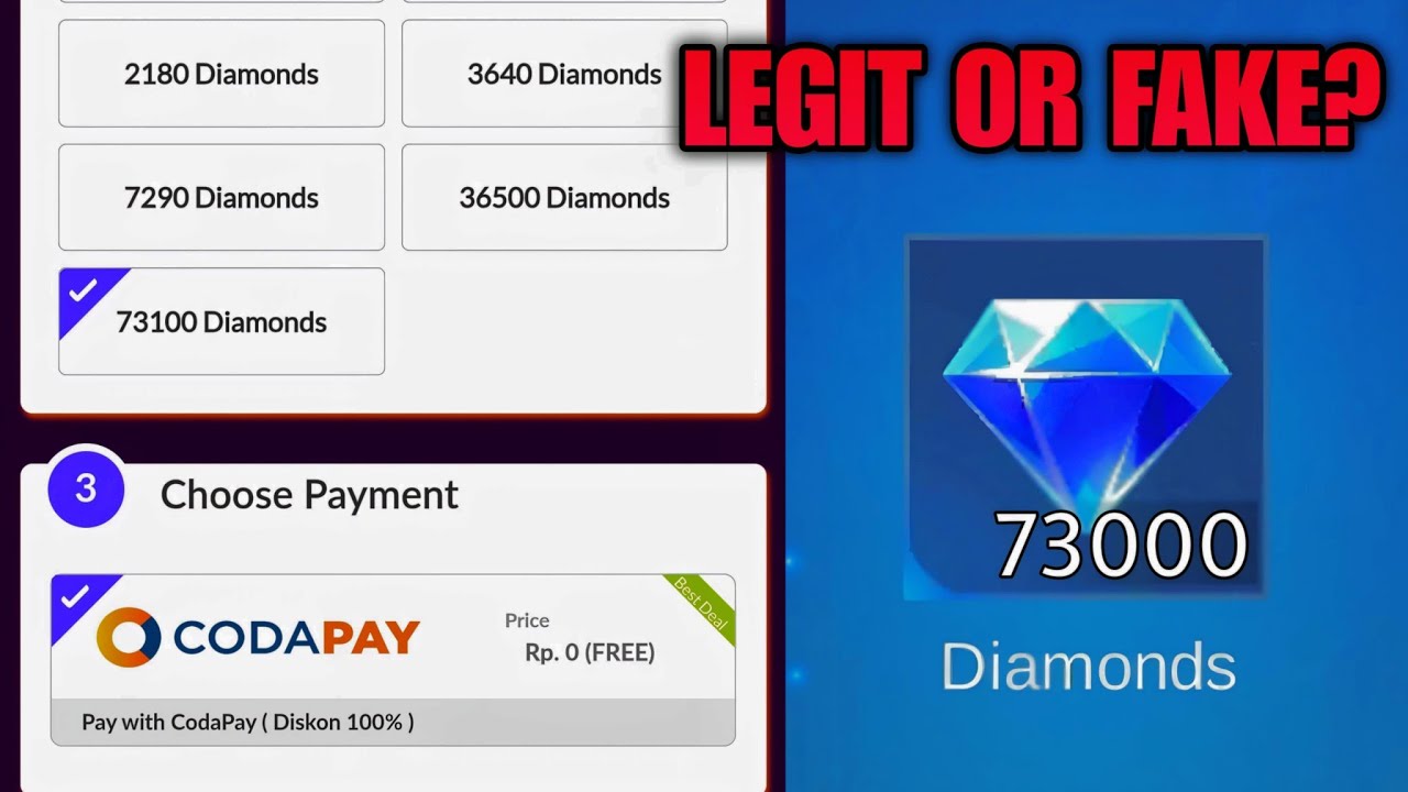FREE 73,100 DIAMONDS FROM CODASHOP?! | GOOD TO BE TRUE?