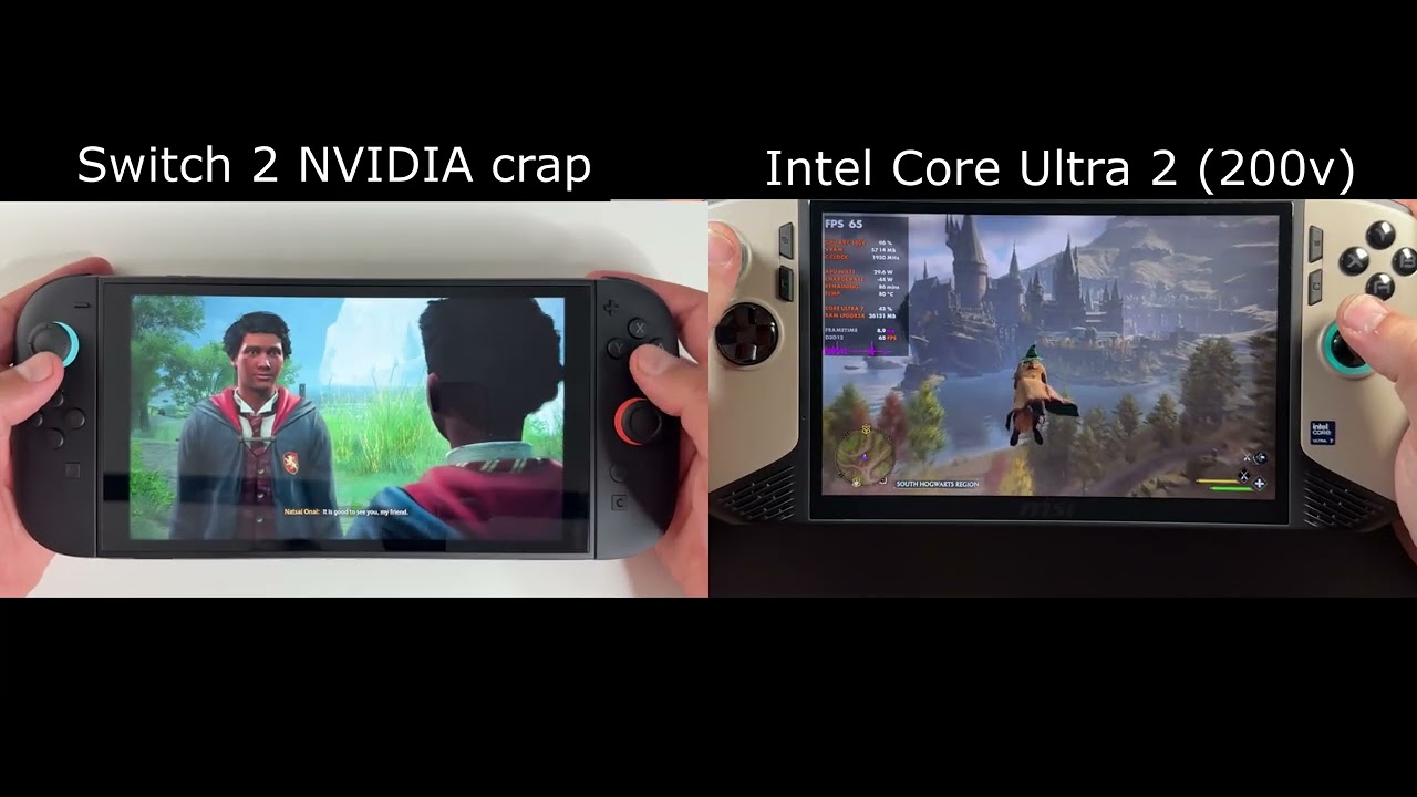 Switch 2 vs Lunar Lake MSI Claw 8 AI+