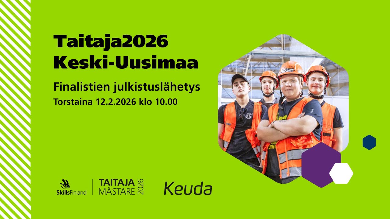 Taitaja2026 &ndash; Finalistien julkistusl&auml;hetys 12.2.2026