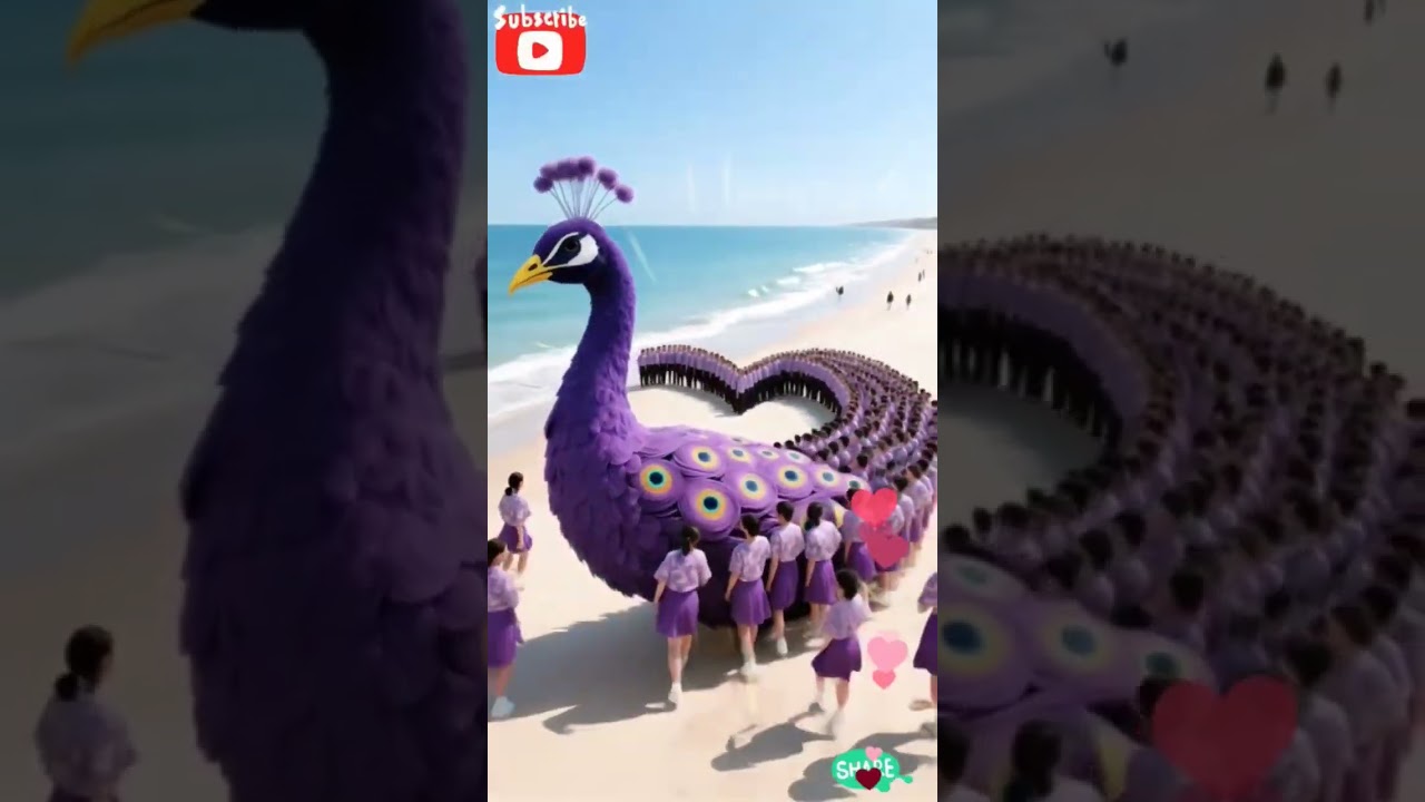 Human Peacock Formation &ndash; A Living Work of Art #shorts #shortvideo #short #shortsvideo