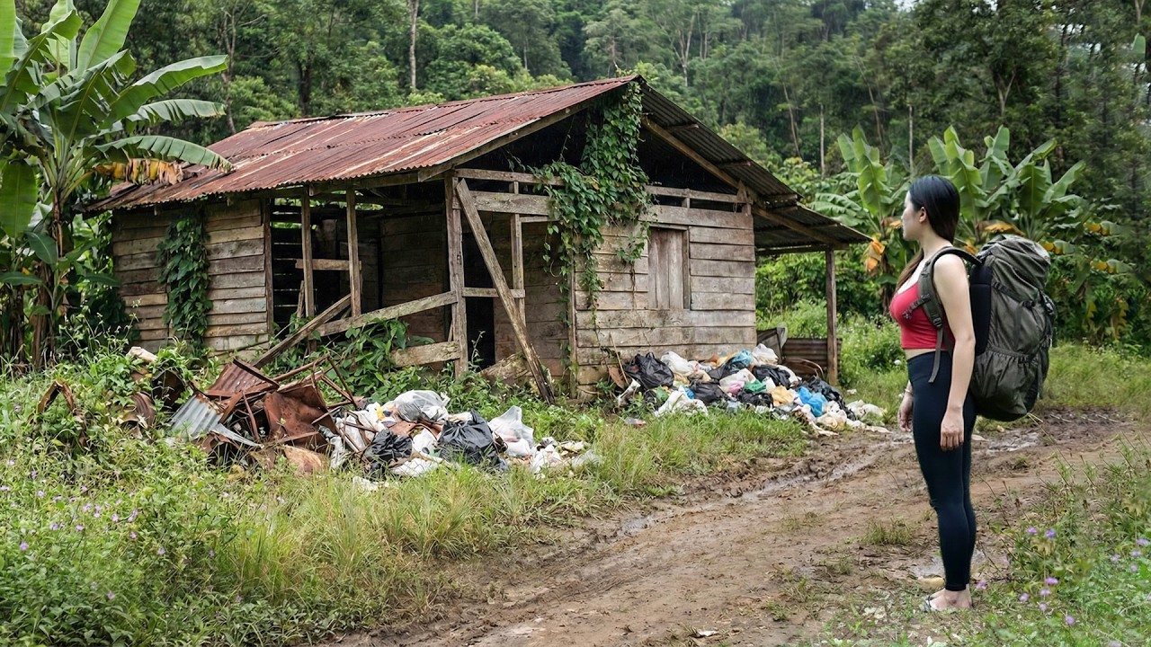 Talented  Young Girl Restores Her Grandparents’ Abandoned Wooden House to Its Former Glory