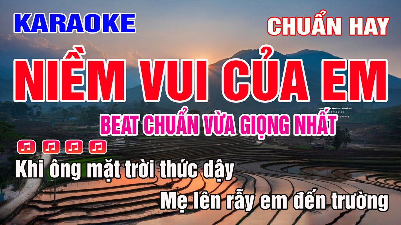 Karaoke Niềm Vui Của Em | Beat chuẩn