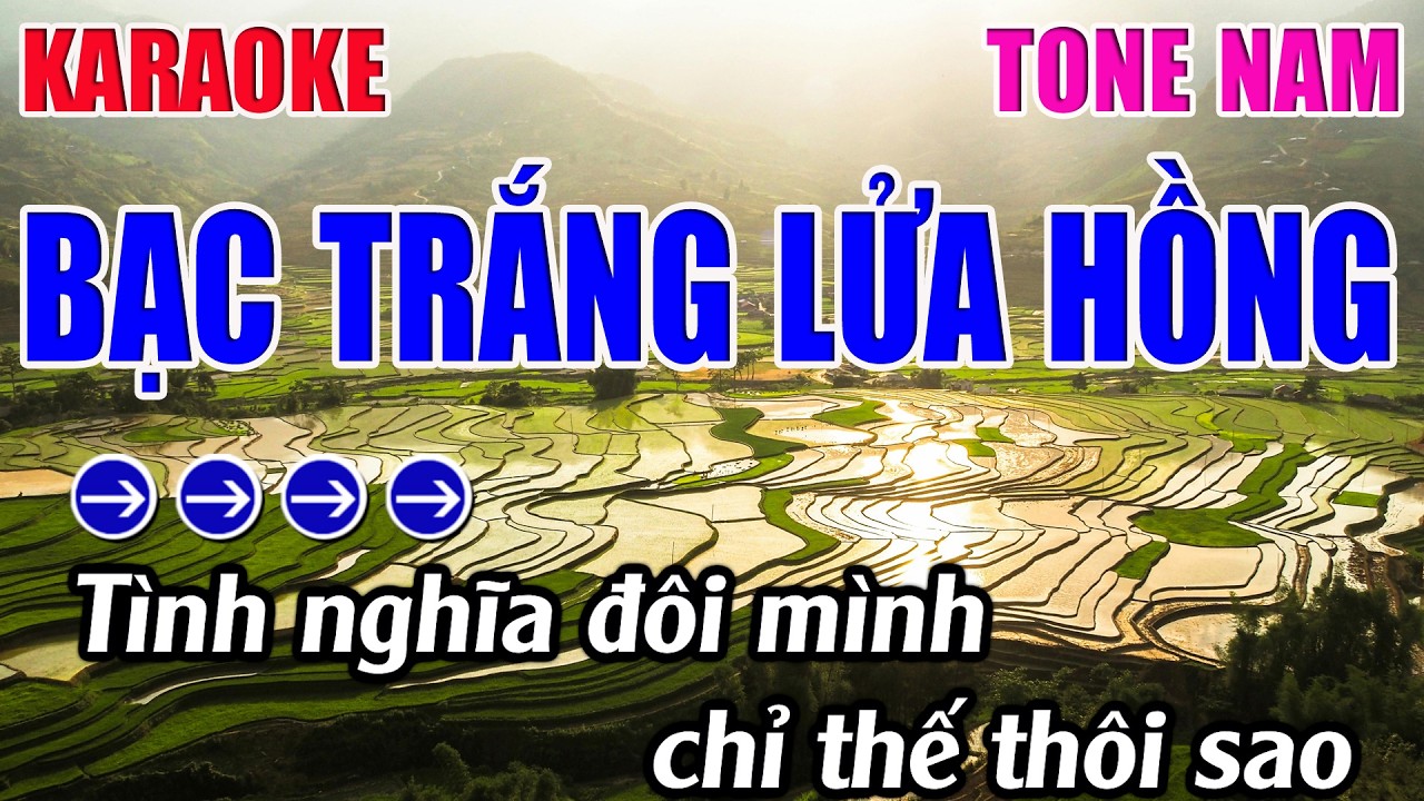 Bạc Trắng Lửa Hồng Karaoke Tone Nam ( Am ) Karaoke 9999 - Beat Mới
