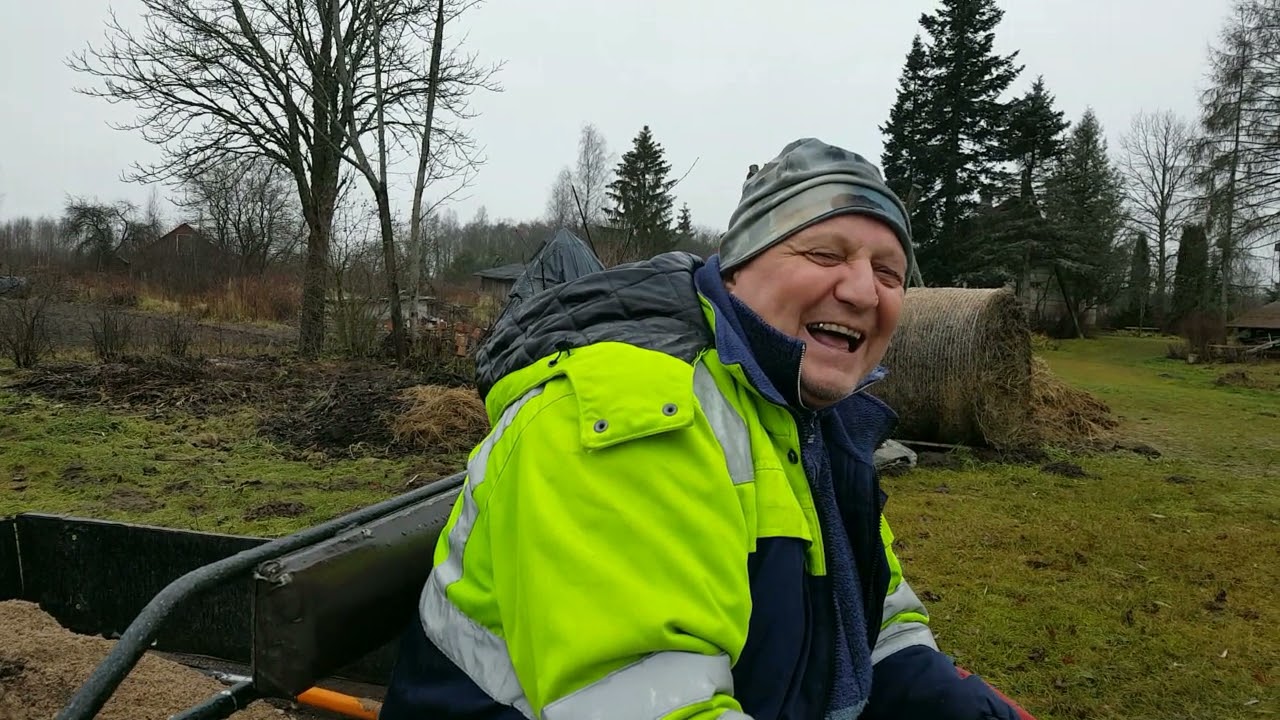 Экстрим по латгальски или погрузка 1,5 тонного дуба.