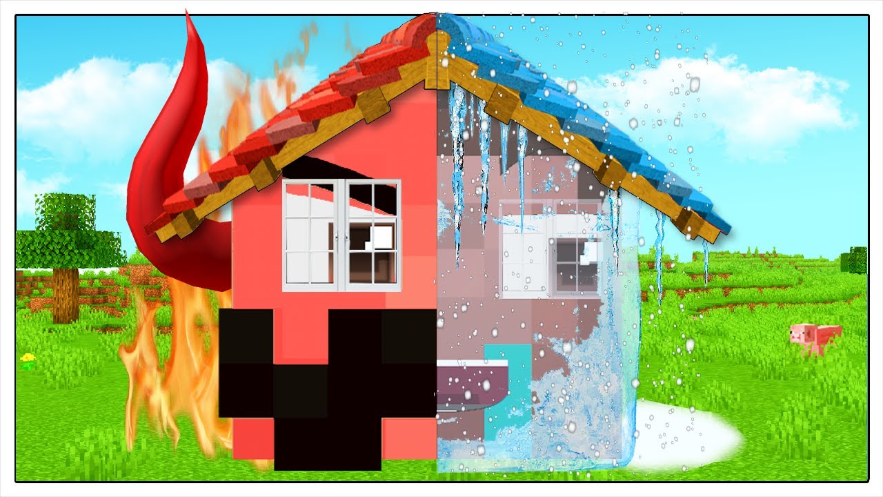 MET&Aacute; CASA CALDA CONTRO MET&Aacute; CASA FREDDA! - Minecraft ITA