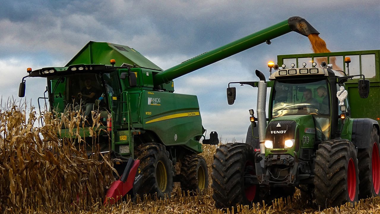 🔥KOSZENIE KUKURYDZY NA ZIARNO 2023!🔥 | 2x Fendt & John Deere w550 Hill Master