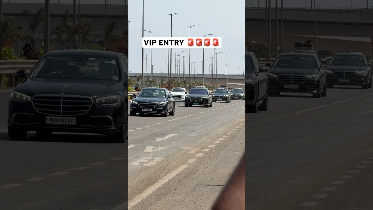 VVIP CONVOY ENTRY IN MUMBAI #SHORTS#INDIA#Car#mercedes