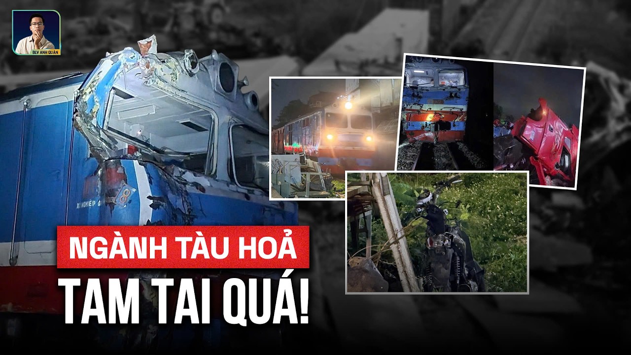 Liên Tiếp: Xe Máy Băng Qua Đường Sắt Va Chạm Với Tàu Hoả, Khởi Tố Tài Xế Container Cố Tình Vượt Rào!