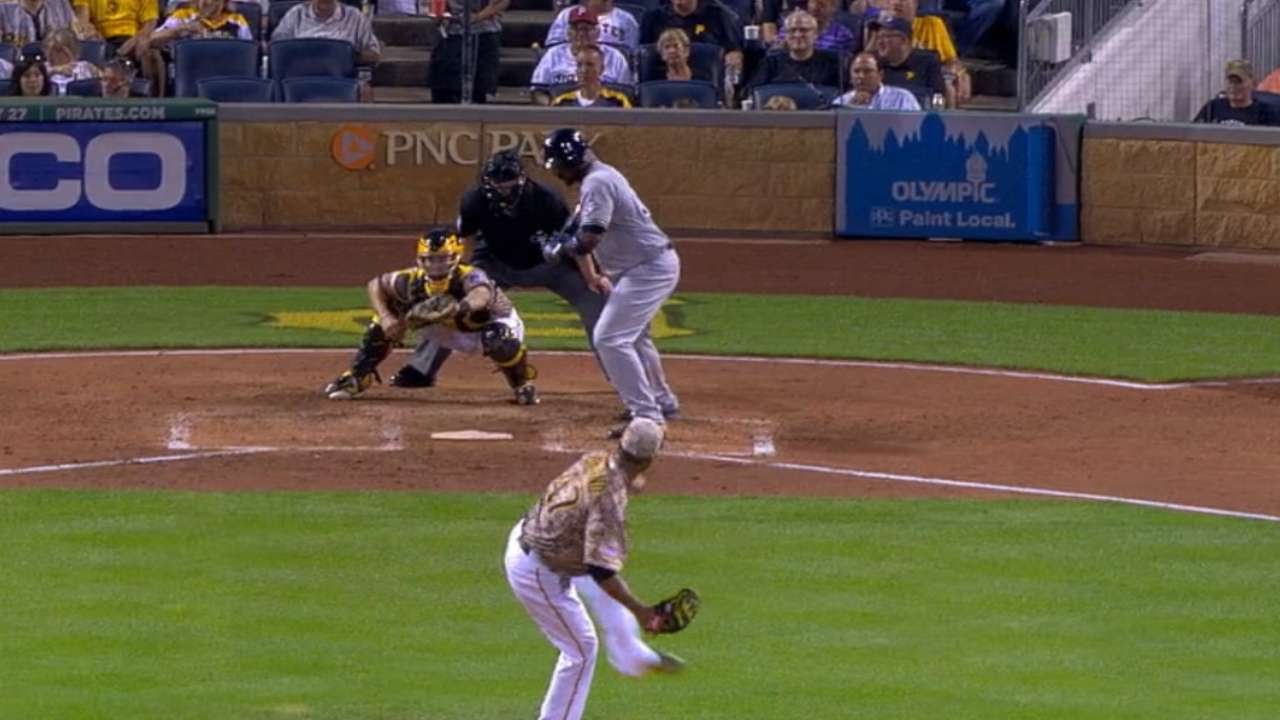 MIL@PIT: Liriano's 13 K's in 13 seconds