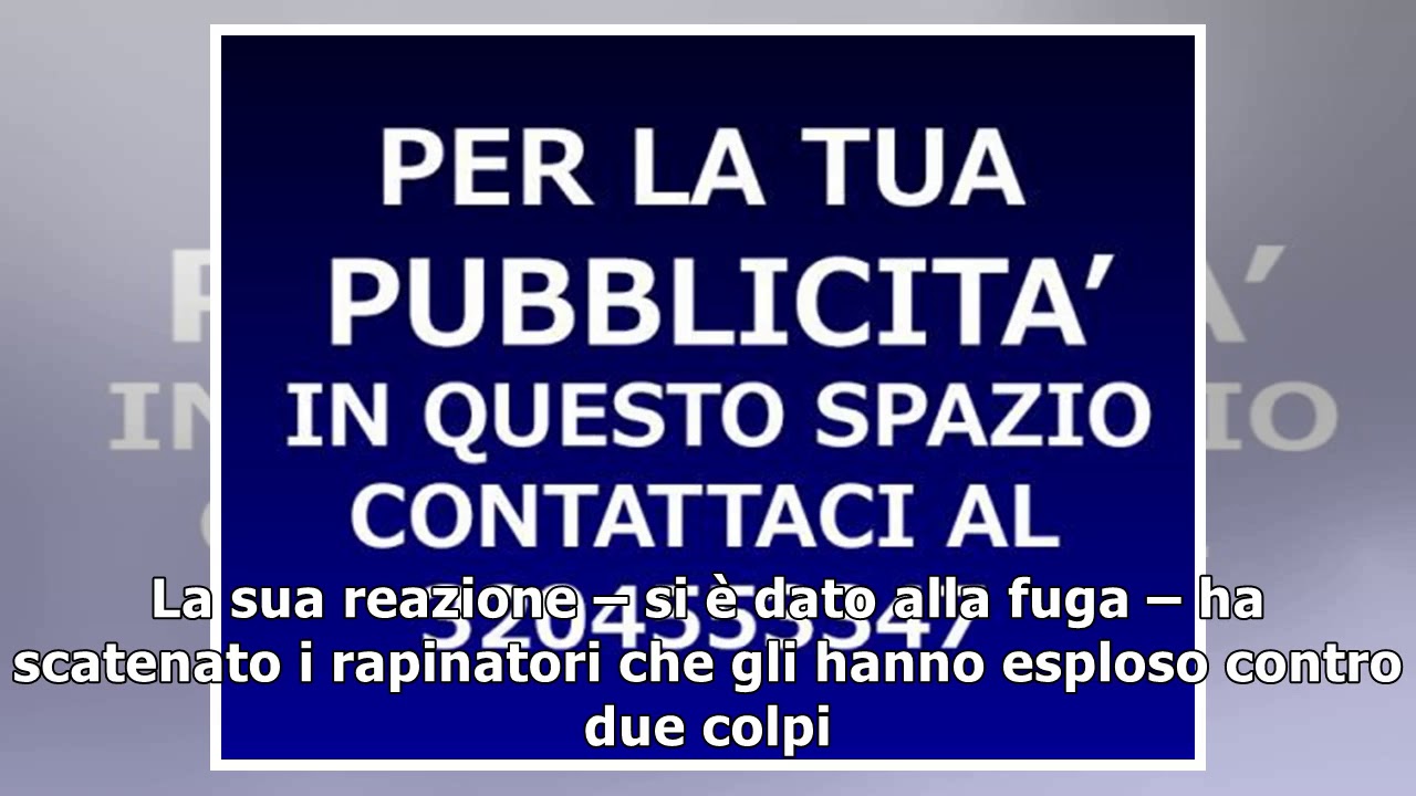 Rapina a mano armata ad acerra, gambizzato 35enne