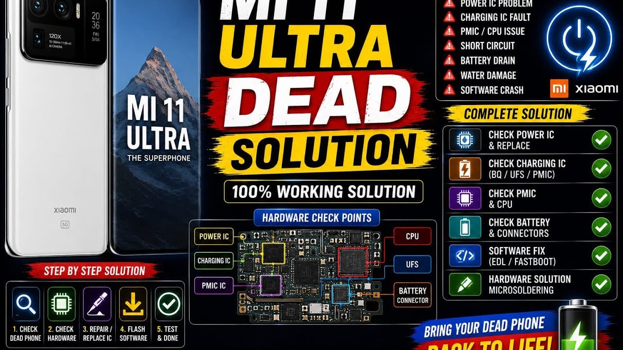 MI 11 ULTRA DEAD SOLUTION @SBMTEAMRAJASTHAN Mi 11 ultra cpu reboll #MI11ULTRA #sandwichcpuboard