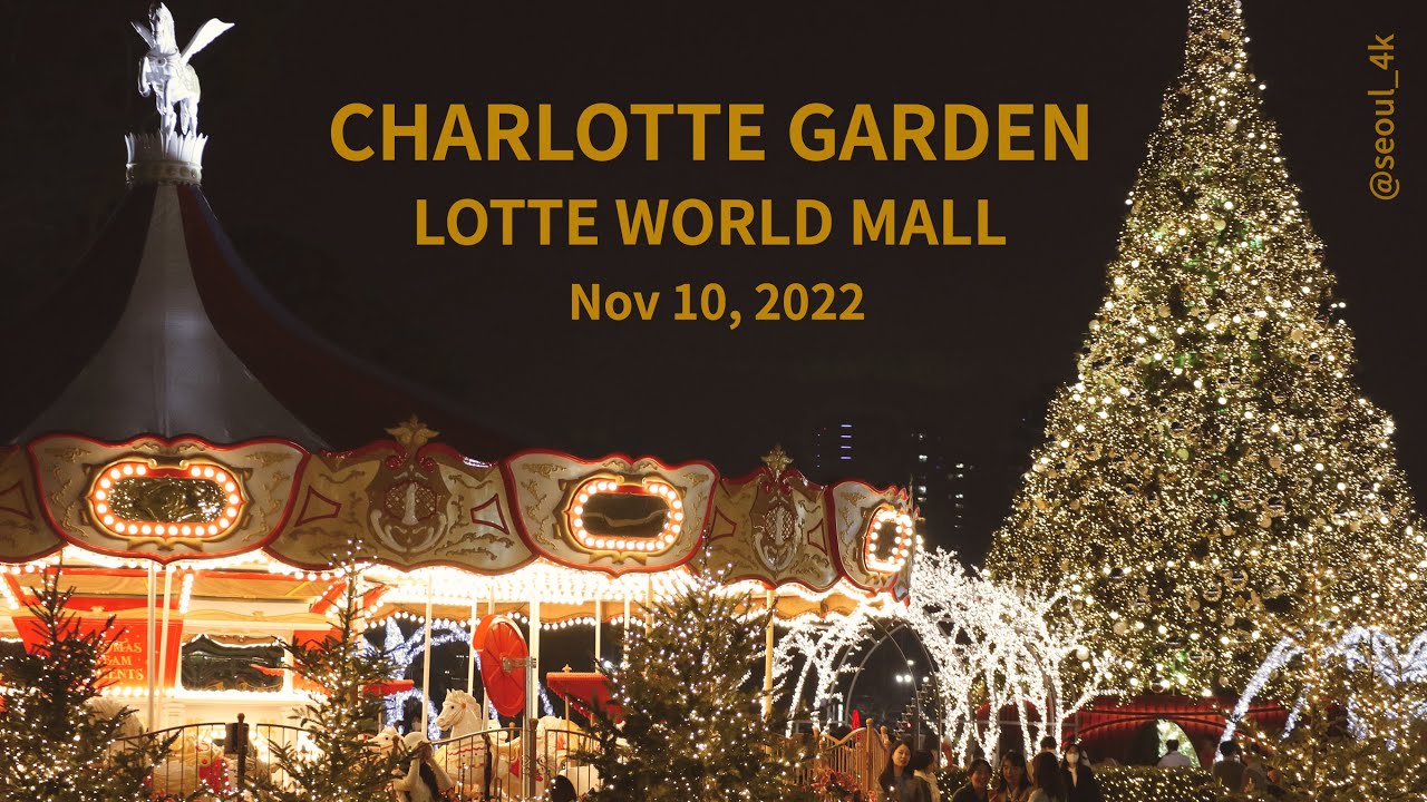 Christmas Walk Dream Moments - Charlotte Garden - Lotte World Mall (Nov.2022) Seoul 4K Walk