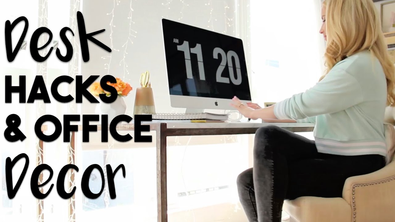 INTERIOR DESIGN: Desk Hacks & Office Decor Ideas | Making the Most of Our Small Office!