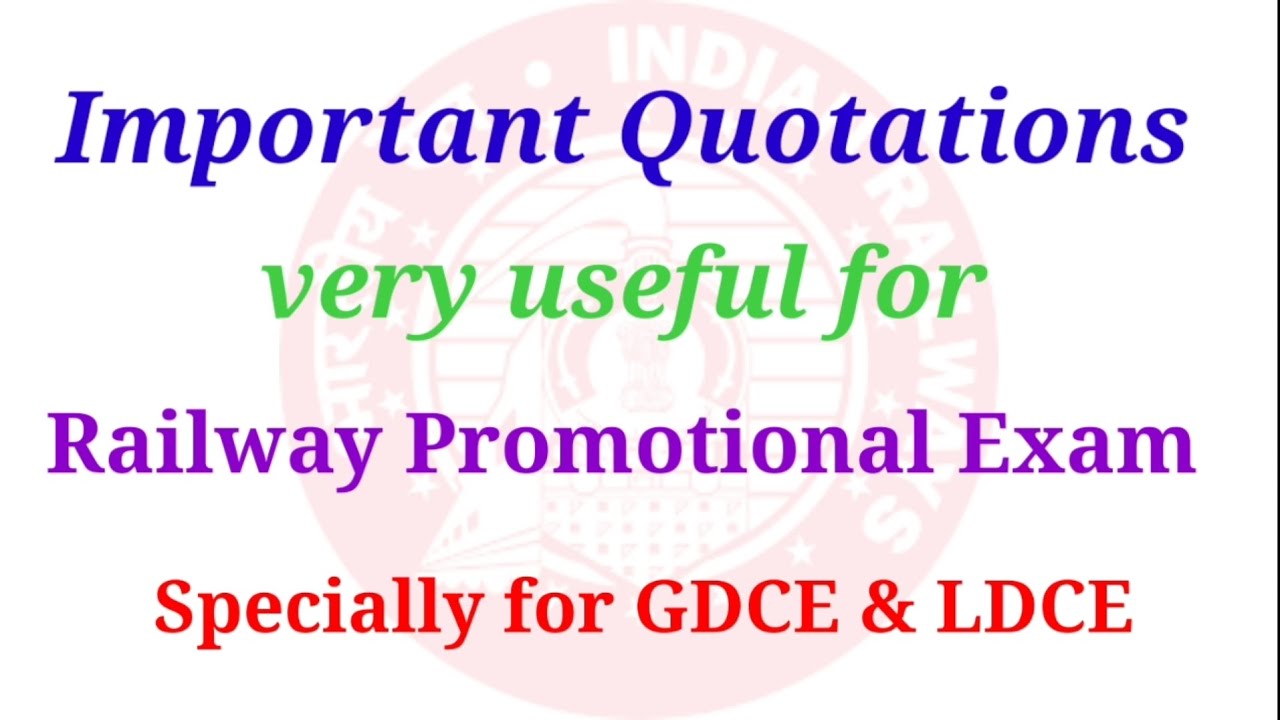 Important Questions for GDCE & LDCE in Railway| #gdce SM TM CC TNC ALP GDCE| #railway #departmental