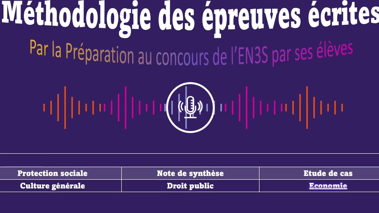 [Les Tuto Méthodo] Concours EN3S : Économie