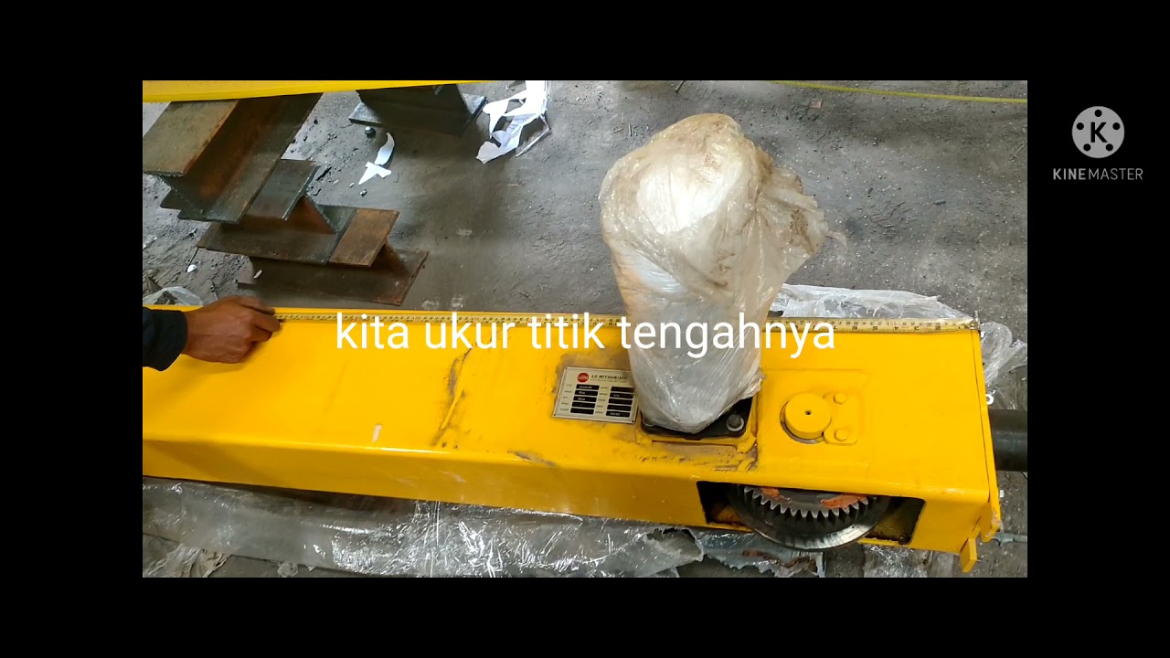 Pemasangan C-track, roda hoist, & motor Up-down pada Hoist Crane 5 ton single Girder