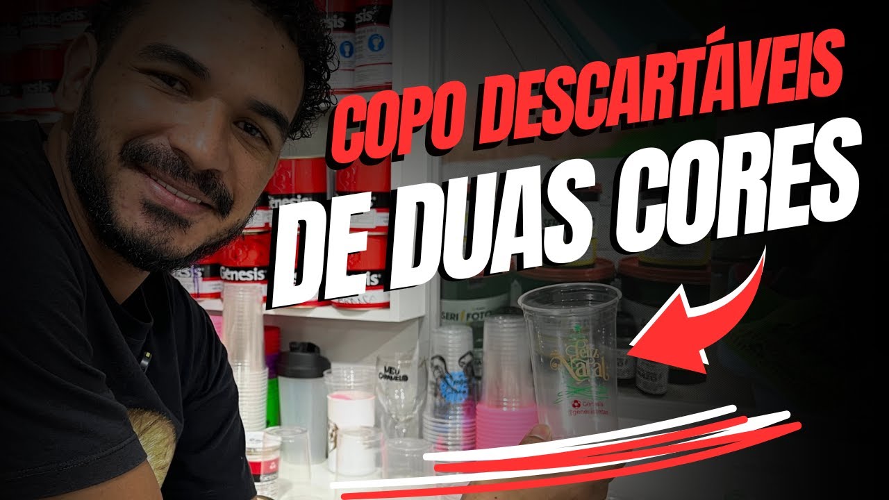 PERSONALIZANDO COPO DESCARTÁVEL EM DUAS CORES NA SERIGRAFIA
