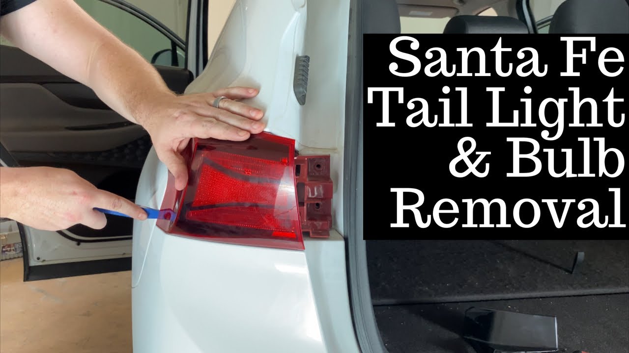 How to Remove A 2019 - 2020 Hyundai Santa Fe Tail Light - Change Replace Brake Lamp Bulb Replacement